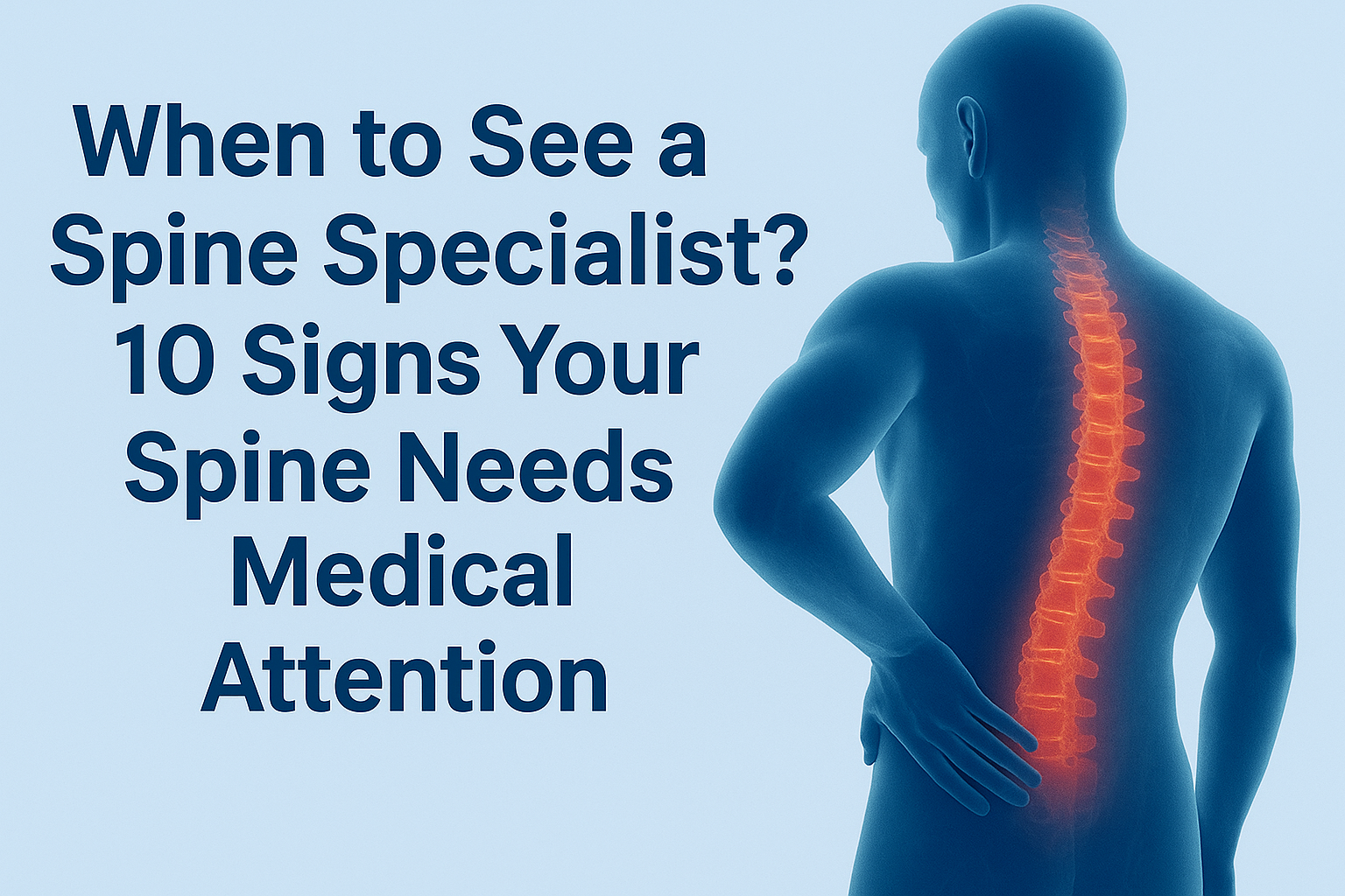 When to See a Spine Specialist? 10 Signs Your Spine Needs Medical Attention